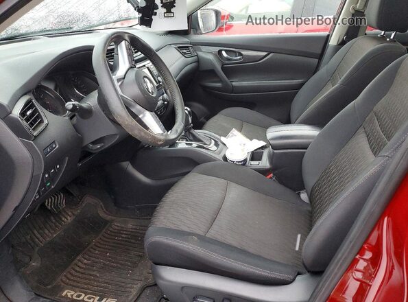 5N1AT2MV5KC728343 2019 NISSAN ROGUE Red Widok wnętrza z przodu