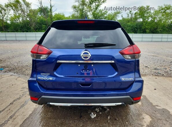 5N1AT2MV6JC725627 2018 NISSAN ROGUE Blue Rear view