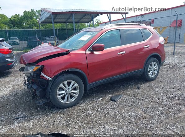 5N1AT2MV7GC771492 2016 NISSAN ROGUE Red Առջևի ձախ երեք քառորդ տեսարան