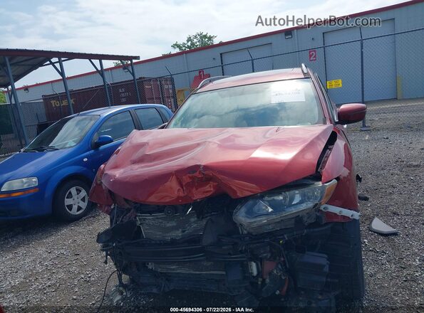 5N1AT2MV7GC771492 2016 NISSAN ROGUE Red Սարքավորումների վահանակի տեսք