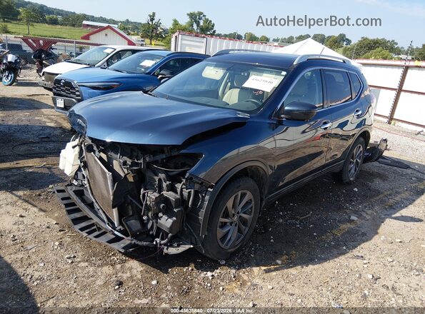 5N1AT2MV7GC774067 2016 NISSAN ROGUE Blue Передня ліва чверть