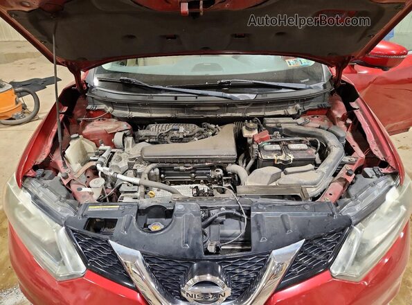 5N1AT2MV7GC784663 2016 NISSAN ROGUE Maroon Vista del compartimento del motor