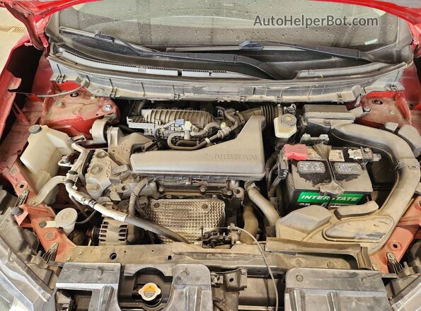 5N1AT2MV7HC782588 2017 NISSAN ROGUE Red Շարժիչի բաժամունքի տեսք