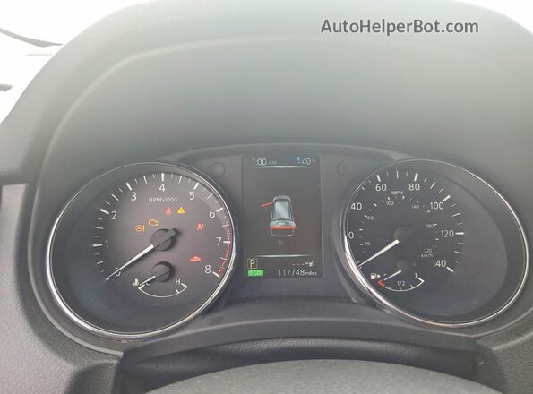 5N1AT2MV7HC805528 2017 NISSAN ROGUE White Instrument cluster view