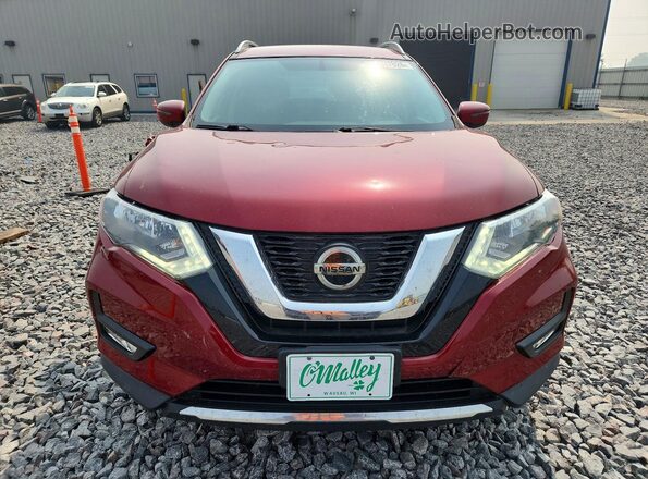 5N1AT2MV7JC716595 2018 NISSAN ROGUE Maroon Front view
