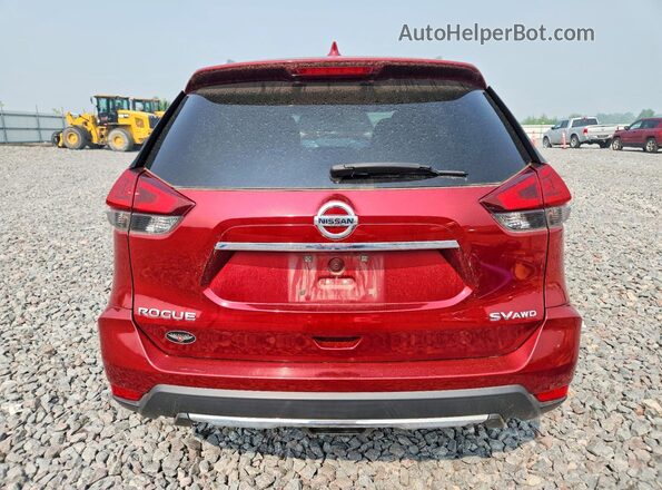 5N1AT2MV7JC716595 2018 NISSAN ROGUE Maroon Rear view
