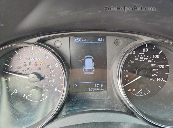 5N1AT2MV7JC716595 2018 NISSAN ROGUE Maroon Instrument cluster view