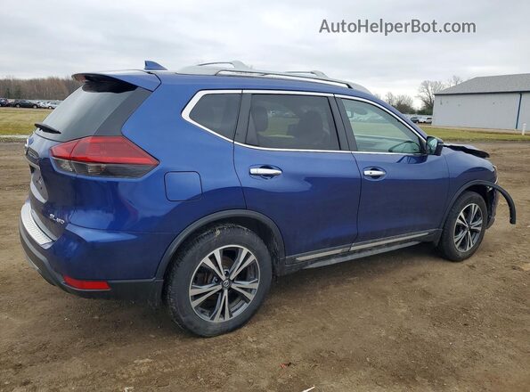 5N1AT2MV7JC838101 2018 NISSAN ROGUE Blue Задня права чверть
