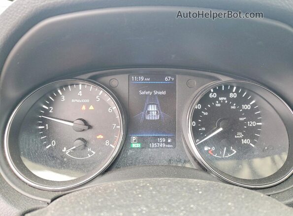 5N1AT2MV7JC838101 2018 NISSAN ROGUE Blue Вид щитка приладів
