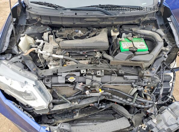 5N1AT2MV7JC838101 2018 NISSAN ROGUE Blue Вид підкапотного простору