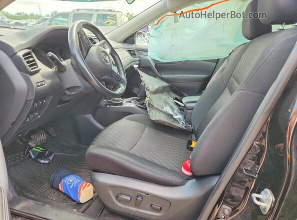 5N1AT2MV7KC845390 2019 NISSAN ROGUE Black Widok wnętrza z przodu