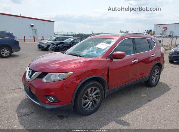 5N1AT2MV8GC736377 2016 NISSAN ROGUE Red Vista tres cuartos delantera izquierda