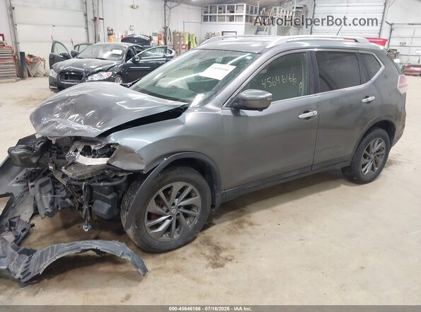 5N1AT2MV8GC784882 2016 NISSAN ROGUE Gray Առջևի ձախ երեք քառորդ տեսարան