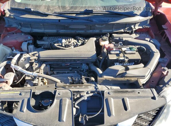 5N1AT2MV8GC805309 2016 NISSAN ROGUE Red ძრავის განყოფილების ხედი