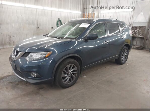 5N1AT2MV8GC869561 2016 NISSAN ROGUE Blue Передня ліва чверть