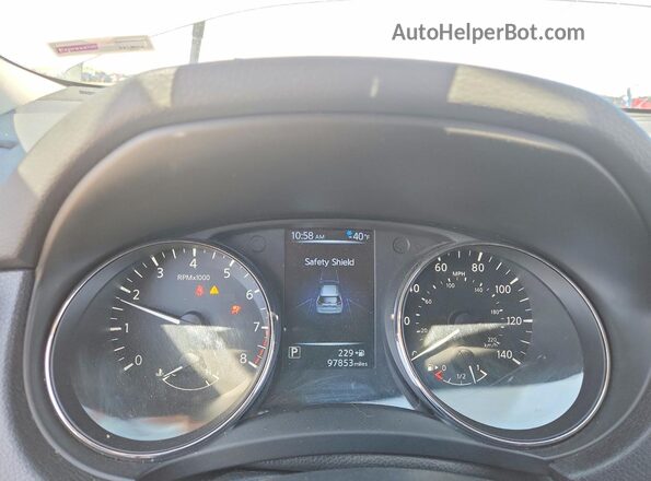 5N1AT2MV8HC762432 2017 NISSAN ROGUE Silver Вид щитка приладів