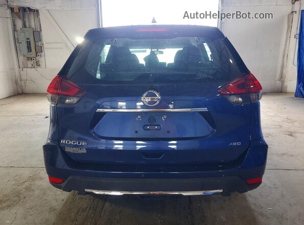 5N1AT2MV8JC730232 2018 NISSAN ROGUE Blue Вид ззаду