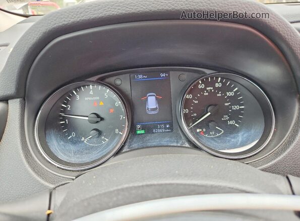 5N1AT2MV8LC752122 2020 NISSAN ROGUE Серебряный Вид щитка приборов