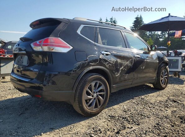 5N1AT2MV9GC878706 2016 NISSAN ROGUE Черный Задняя правая четверть