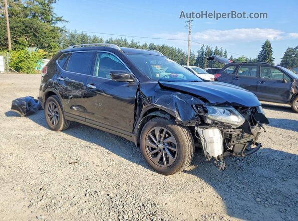 5N1AT2MV9GC878706 2016 NISSAN ROGUE Черный Передняя правая четверть