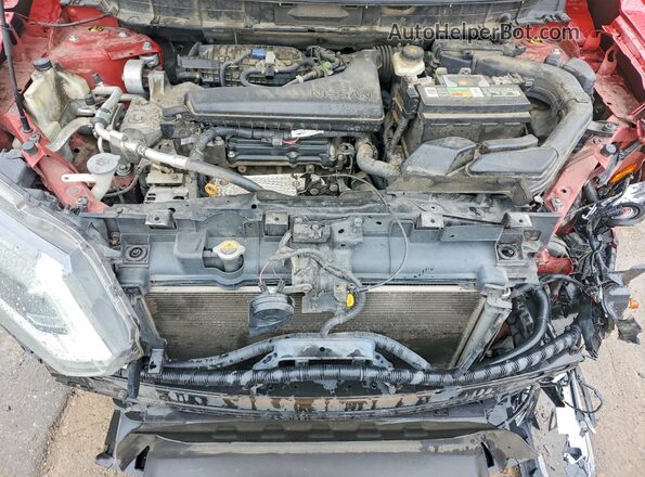 5N1AT2MV9HC815462 2017 NISSAN ROGUE Red უკანა სალონის ხედი