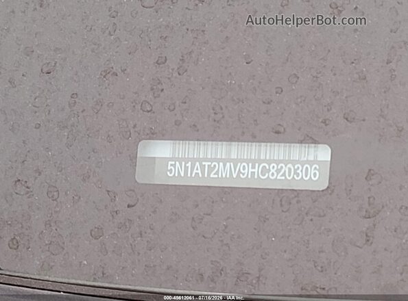 5N1AT2MV9HC820306 2017 NISSAN ROGUE Green 