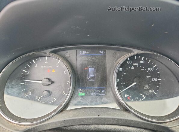 5N1AT2MV9JC828024 2018 NISSAN ROGUE Черный Вид щитка приборов