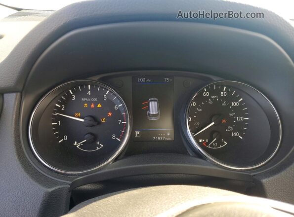 5N1AT2MV9JC838598 2018 NISSAN ROGUE Silver Вид щитка приладів
