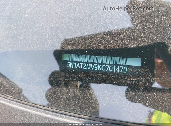 5N1AT2MV9KC701470 2019 NISSAN ROGUE Синий 