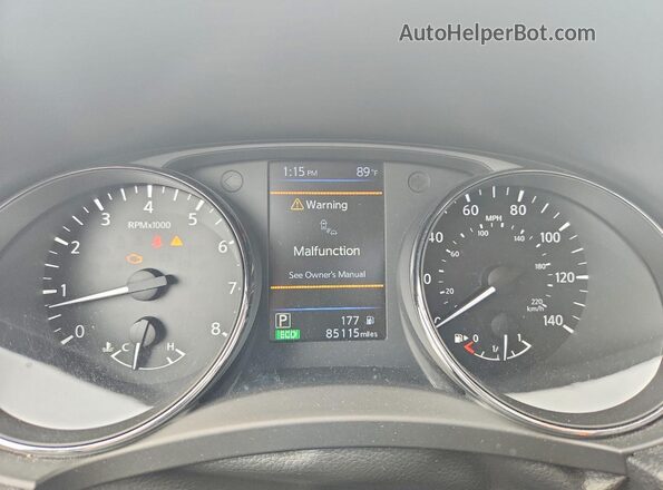 5N1AT2MV9KC758347 2019 NISSAN ROGUE Белый Вид щитка приборов