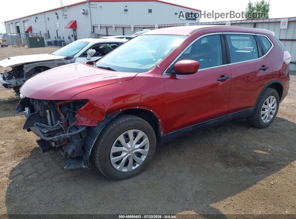 5N1AT2MVXGC765346 2016 NISSAN ROGUE Красный Передняя левая четверть
