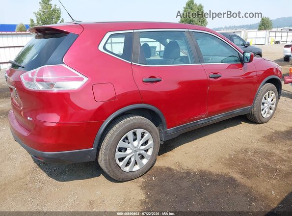 5N1AT2MVXGC765346 2016 NISSAN ROGUE Красный Задняя правая четверть