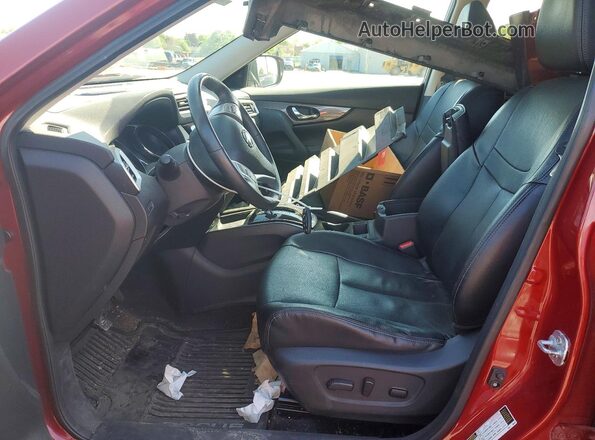 5N1AT2MVXGC889326 2016 NISSAN ROGUE Red Widok wnętrza z przodu
