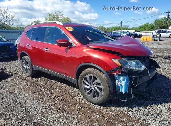 5N1AT2MVXGC889326 2016 NISSAN ROGUE Red Przód prawy