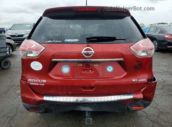 5N1AT2MVXGC924771 2016 NISSAN ROGUE Red Rear view
