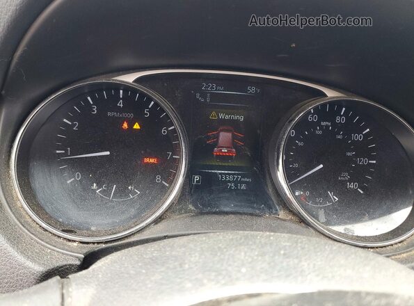 5N1AT2MVXGC924771 2016 NISSAN ROGUE Red Instrument cluster view