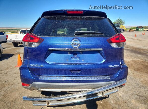 5N1AT2MVXHC759922 2017 NISSAN ROGUE Blue Вид ззаду