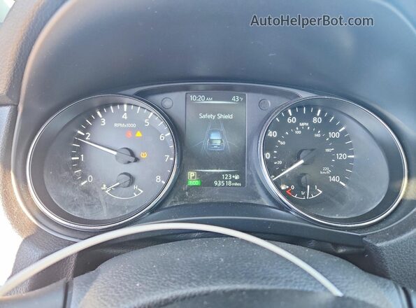 5N1AT2MVXHC759922 2017 NISSAN ROGUE Blue Вид щитка приладів