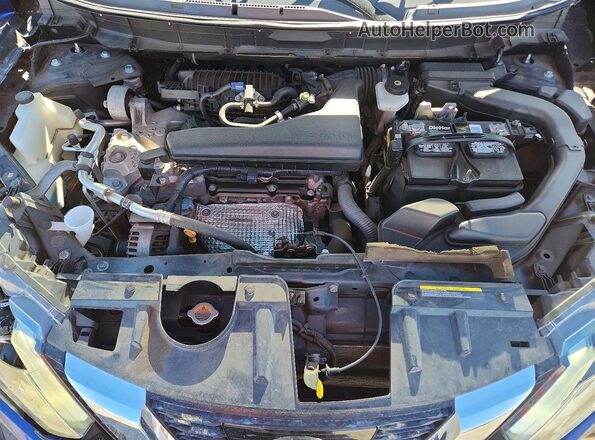 5N1AT2MVXHC759922 2017 NISSAN ROGUE Blue Вид підкапотного простору