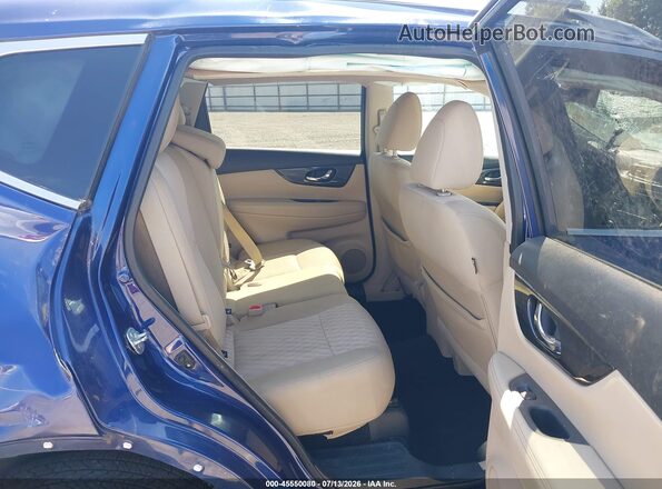 5N1AT2MVXJC710449 2018 NISSAN ROGUE Blue Vista de la etiqueta del VIN