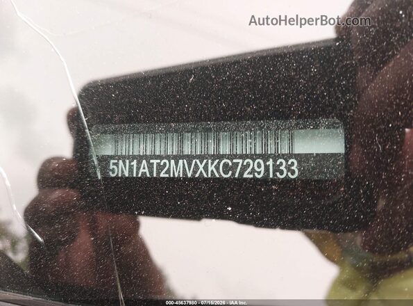 5N1AT2MVXKC729133 2019 NISSAN ROGUE Черный Вид подкапотного пространства
