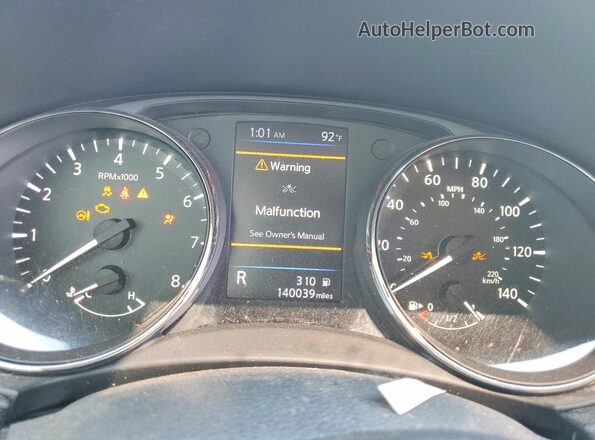 5N1AT2MVXKC736387 2019 NISSAN ROGUE White Вид щитка приладів