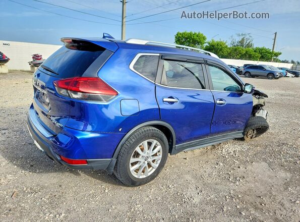 5N1AT2MVXKC845934 2019 NISSAN ROGUE Blue Trasero derecho