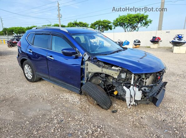5N1AT2MVXKC845934 2019 NISSAN ROGUE Blue Delantero derecho