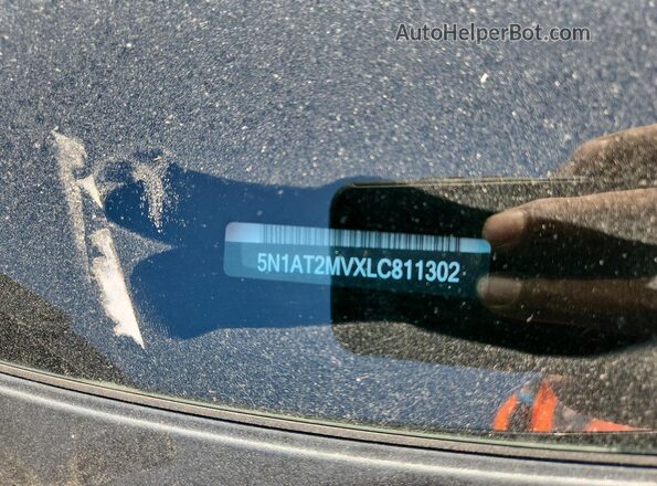 5N1AT2MVXLC811302 2020 NISSAN ROGUE Gray VIN կոդի պիտակի տեսք