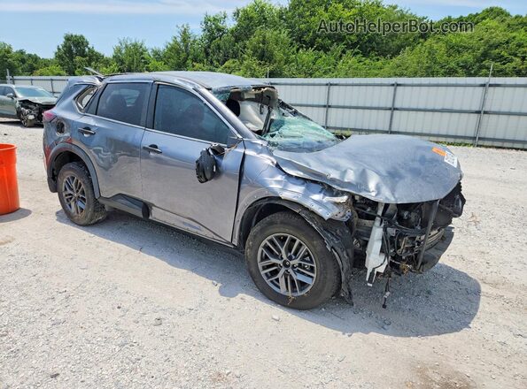 5N1AT3AA7MC687837 2021 NISSAN ROGUE Серый Передняя правая четверть