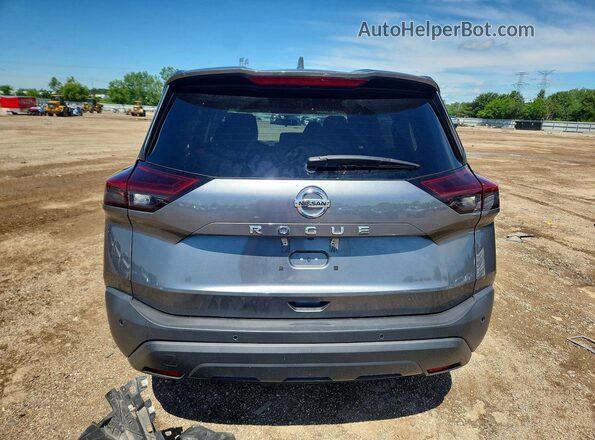 5N1AT3AA8MC727696 2021 NISSAN ROGUE Gray Вид ззаду