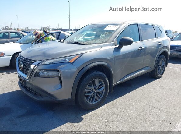5N1AT3AA9MC713645 2021 NISSAN ROGUE Gray Передня ліва чверть