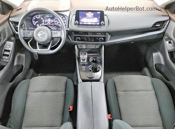 5N1AT3AB0MC733016 2021 NISSAN ROGUE Белый Вид панели приборов