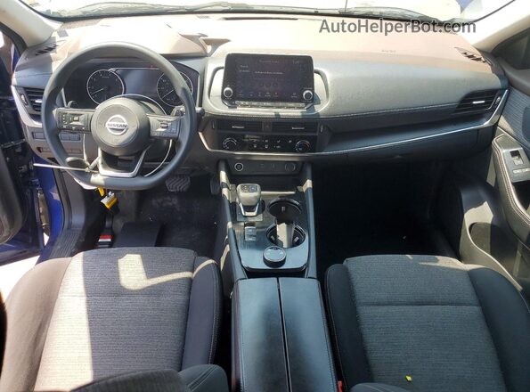 5N1AT3AB0MC807003 2021 NISSAN ROGUE Blue Առջևի վահանակի տեսք